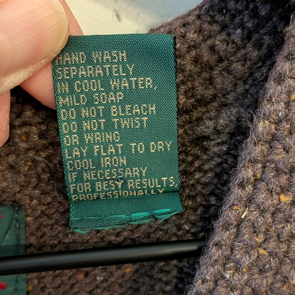 VTG Orvis Ramie Cotton Sheep Knit Sweater Vest Colorblock Large - Picture 6 of 6